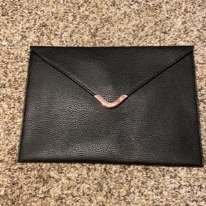 Black Envelope leather Bag